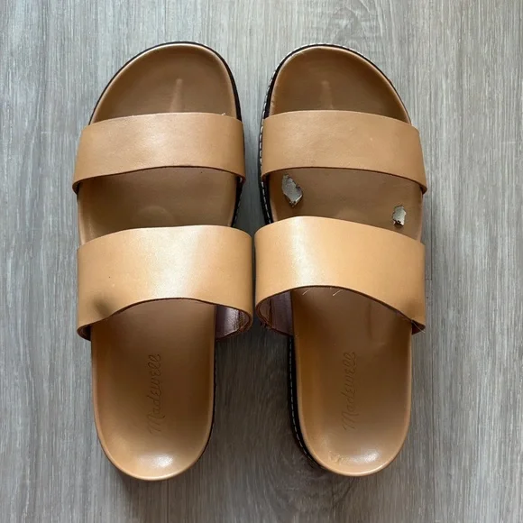 Madewell Brown Slides - Picture 1 of 5